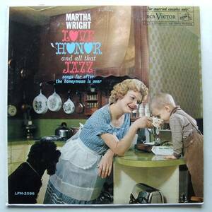 ◆ MARTHA WRIGHT / Love Honor And All That Jazz ◆ RCA LPM-2096 (dog:dg) ◆