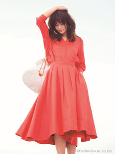  new goods my Strada linen skirt 38 red Jusglitty 