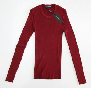  men's Dolce & Gabbana silk rib sweater red 50