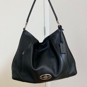 COACH コーチ ペブルド レザー スカウト ホーボー レディース バッグ ショルダーバッグ ハンドバッグ ブラック