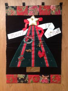 Art hand Auction Рождественское лоскутное одеяло ручной работы Рождественский гобелен Рождественское одеяло Рождественское украшение, шитье, вышивка, Готовый продукт, другие