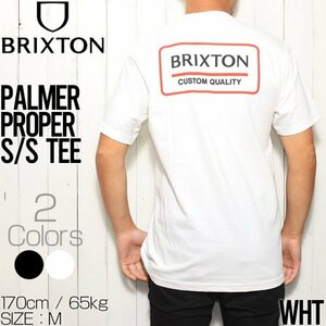 【送料無料】半袖Tシャツ バックプリントTEE BRIXTON ブリクストン PALMER PROPER S/S TEE 16616　 WHT XLサイズ