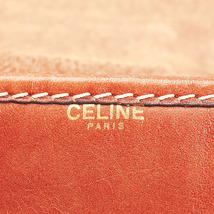 セリーヌ 斜め掛け ショルダーバッグ レッド レザー レディース CELINE 【中古】_画像8