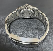 1円～ SEIKO カスタム ダイバーズ mod 白樺 裏スケ ホワイト 白 エクワン 自動巻 手巻き セイコー nh35 seikomod ウォッチ 腕時計 青 GS_画像6