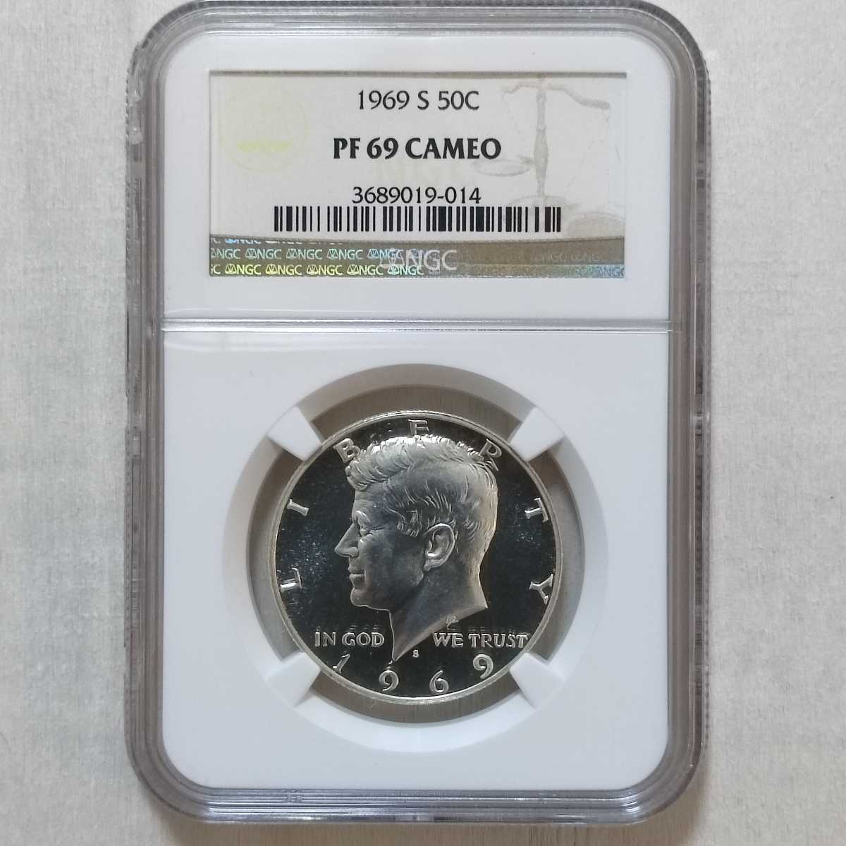 準最高鑑定 NGC PF69 CAMEO 1969 銀貨 ケネディ ハーフダラー