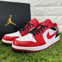 即決 ナイキ エアジョーダン 1 ロー NIKE AIR JORDAN 1 LOW AJ1 メンズ スニーカー 赤 白 黒 27.0cm 送料込み 553558-163_画像6