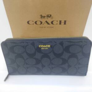 新品未使用 コーチ COACH 長財布 ブラック 男女兼用 F74597 アウトレット品