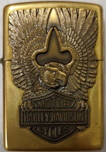【AS 10923】ZIPPO ジッポ HARLEY DAVIDSON ハーレーダビッドソン イーグル 1997年製 ヴィンテージ ライター 鷹 オイルライター 現状品