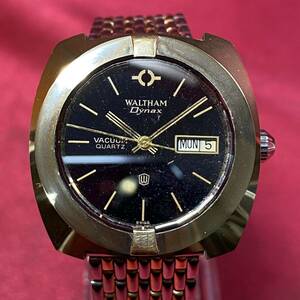 ●【YH-1806】動作未確認 WALTHAM ウォルサム Dynax ダイナックス VACUUM QUARTZ バキュームクォーツ 真空ケース メンズ腕時計 