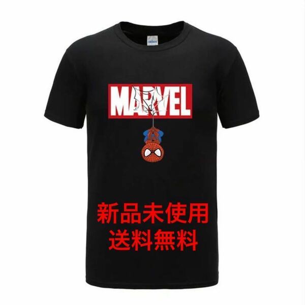 Tシャツ　MARVEL　スパイダーマン　Mサイズ　黒