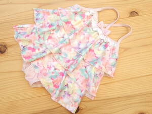 * beautiful goods!. floral print pink One-piece swimsuit 80 centimeter (2)*