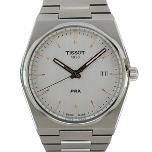 【天白】 TISSOT ティソ 腕時計 メンズ ORX T137410A デイト SS クオーツ 40mm シルバー文字盤 箱 保証書