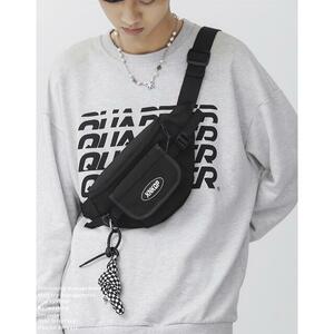  belt bag body bag shoulder bag unisex black new goods 