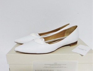  free shipping regular price 4.1 ten thousand new goods LAURENCE Flat po Inte do pumps 36 white made in Japan Rolland s