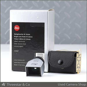 LEICA Leica 12027 view finder M 24mm silver chrome finest quality . close beautiful goods 