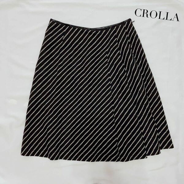 CROLLA クローラ★台形フレアスカート　プリーツスカート