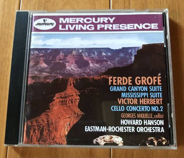 CD-Sep / 米 Mercury / Georges Miquelle (cello) H.Hanson・ Eastman-Rochester Orchestra / FERDE GROFE_Grando Canyon Suite etc
