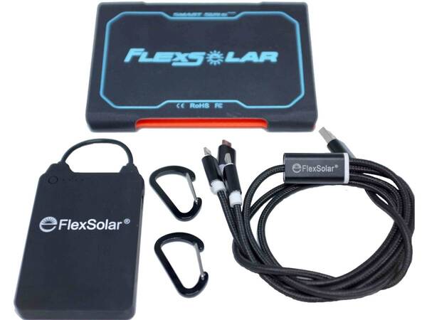 フレックスソーラー ポケットパワーセット(太陽光発電)(防災)(スマホ充電)(野外)(126713603)