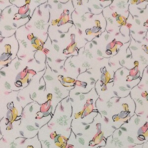 キャスキッドソン 鳥柄ラミネート生地 はぎれ 50×110cm