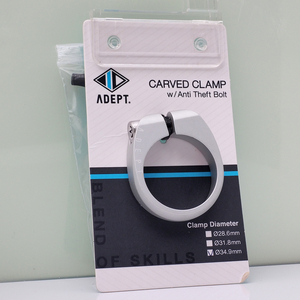 アデプト ADEPT φ34.9 CARVED CLAMP カーブド クランプ シルバー アルミ合金 シートクランプ アンチセフトボルト/専用ツール付属 未使用品