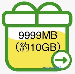 mineo マイネオ パケットギフト 9999MB（約10GB）＝609円