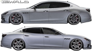 【M's】Maserati クアトロポルテ (2013y-2017y) WALD EXECUTIVE LINE サイドステップ 左右／／マセラティ 未塗装 ヴァルド バルド エアロ