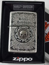 日本限定 Zippo ハーレー/Harley-Davidson/銀彫 HDP-70 JP スカルSkull メタル_画像3