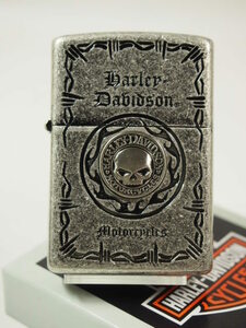 日本限定 Zippo ハーレー/Harley-Davidson/銀彫 HDP-70 JP スカルSkull メタル