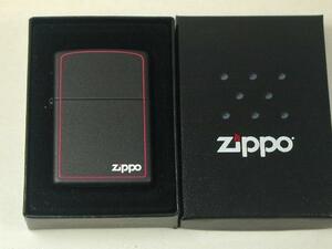 ジッポー ブラックマット 黒（Zippo＆Border）218ZB赤ライン新品