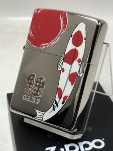 ジッポーZippo カープ 日輪【 錦鯉 】 こい コイ / 昇り鯉 シルバー 白ニッケル 新品 2019 CARP