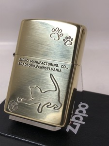 Zippo Cat キャット BS ねこ #2BI-CAT1 ブラス真鍮 ジッポ 肉球/新品