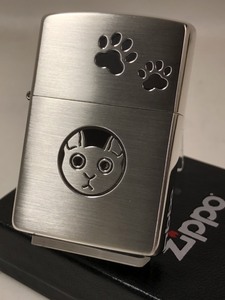 Zippo Cat キャット SV ねこ 新品#2SS-CATHIDE1 両面柄 Silver 銀 ジッポ 肉球/後ろ姿