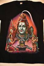 ◆神様・仏様Tシャツ　　ヒンドゥー教の神様　シヴァファミリー　シヴァ・パールヴァティー・ガネーシャ◆新品◆在庫サイズL・XL_画像1
