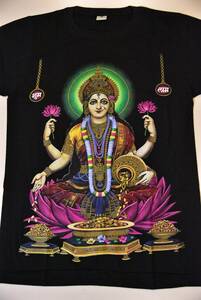 ◆神様・仏様Tシャツ　ヒンドゥー教の女神　ラクシュミー(吉祥天)◆新品◆在庫サイズM・XL