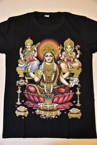 ◆神様・仏様Tシャツ◆ヒンドゥー教の３神◆ラクシュミー、サラスヴァティー、ガネーシャ ◆在庫サイズM・L・XL