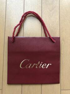 【美品】 Cartier カルティエ　ショップ袋　紙袋　ショッパー ショップバッグ 中古 ブランド袋