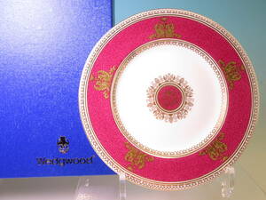 ◎Wedgwood ウェッジウッド コロンビアパウダールビー 17,6cm ソーサー 共ケース付 A 高島屋購入品