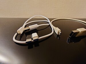 USBケーブル(A to B)×2 & 変換アダプタ(B to C)×2