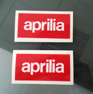 海外　限定品　送料込み Aprilia RSV4 TANK Decal Sticker アプリリア ステッカー シール デカール 90mm x 45mm 2枚セット