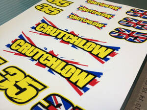 海外　限定品　送料込み Cal Crutchlow #35 Race Number sticker カルクラッチロー ヘルメット ステッカー シール デカール 16枚セット