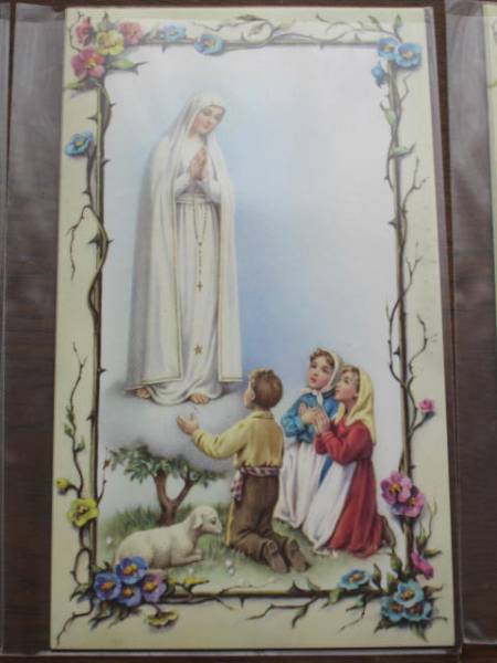 Peinture ★ Notre-Dame de Fatima à Lourdes ★ Peinture Chrétienne Marie 2, antique, collection, Documents imprimés, autres