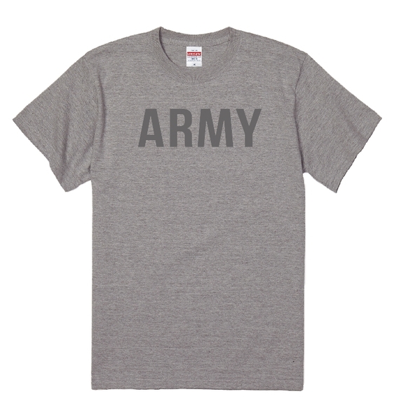 ARMY Tシャツ　Sサイズ　グレー×グレー