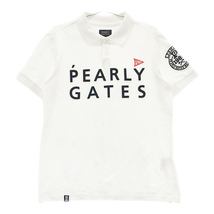 【1円】PEARLY GATES パーリーゲイツ 30周年 半袖ポロシャツ ワッペン ホワイト系 4 [240001756393] ゴルフウェア メンズ_画像1