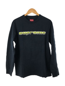 Supreme◆19AW/Chrome Logo L/S Top/長袖Tシャツ/S/コットン/BLK