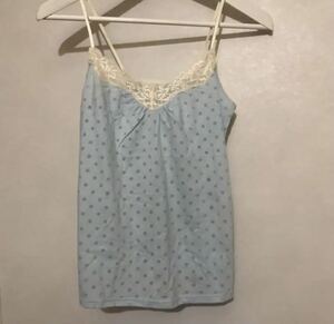  camisole * blue * dot * white race *PJ* new goods * size S