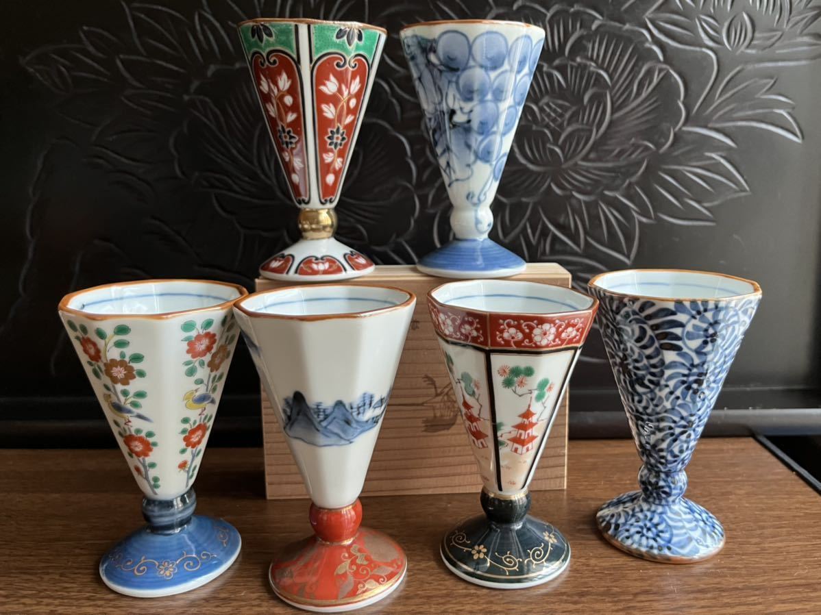 につきまし】 ヤフオク! - 未使用保管品 波佐見焼 林九郎窯 酒器カップ 新価格版 希少❣️ 波佐見焼 ガラス脚付 磁器 ガラス 林九郎窯 食器