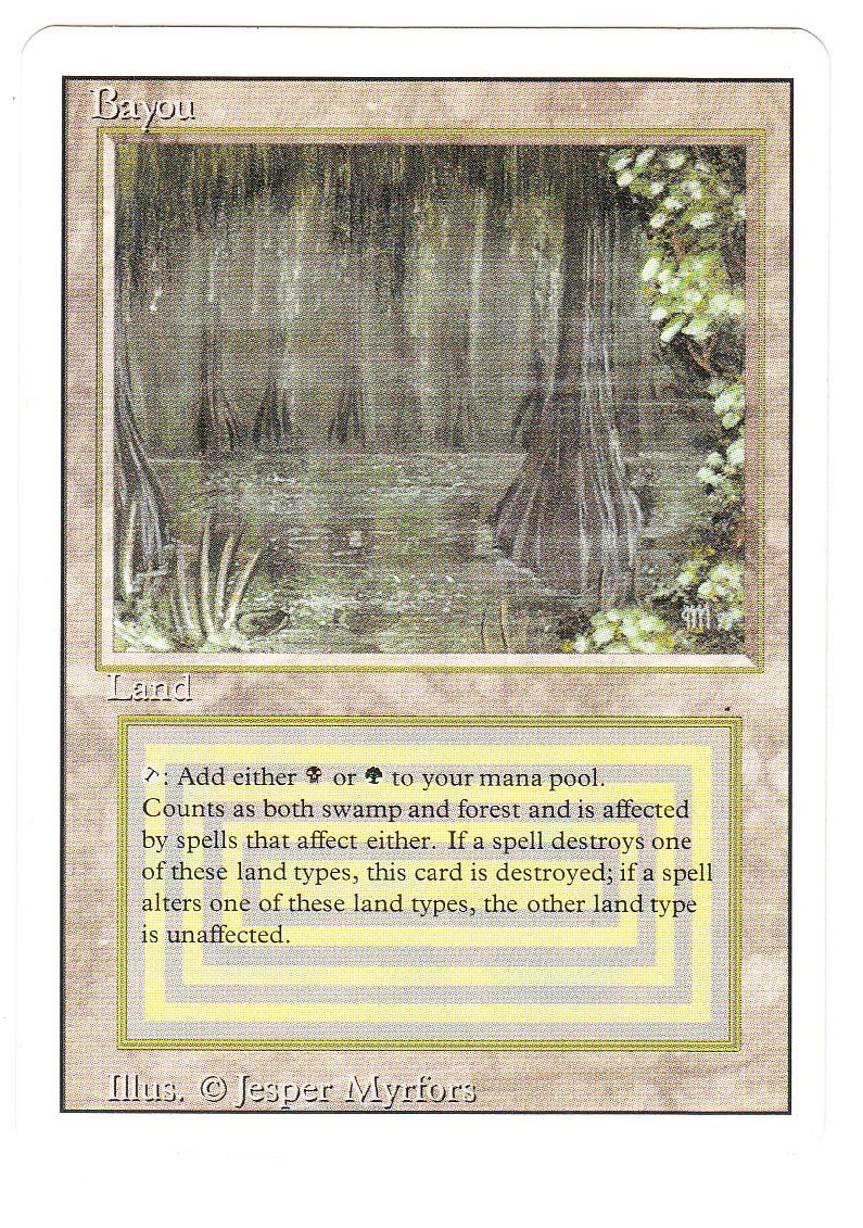 MTG《Bayou》Jesper Myrfors サイン入り リクリエイト 世界選手権金枠