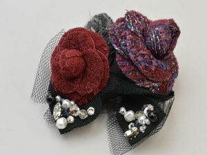  Rene Rene corsage flower Swarovski attaching wine red lady's j_p F-ACE1651