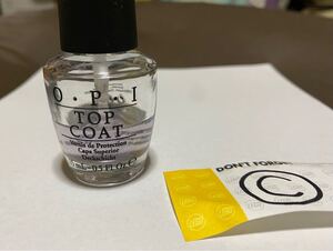 【O.P.I】 15mlの中古 トップコート マニキュア オーピーアイ マニュキュア ネイル用品 ネイルポリッシュ 透明 クリア