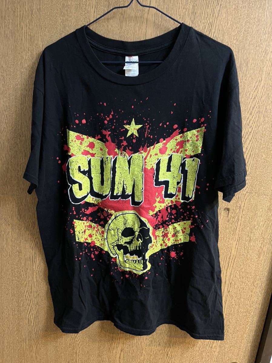 90s ヴィンテージ SUM41 希少プリント バンドTシャツ ネイビー cutacut.com